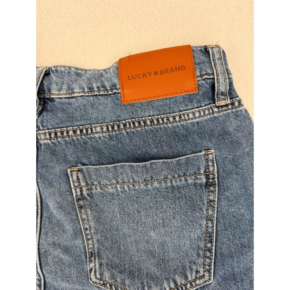 Lucky Brand Women Jeans 8 29R Blue Denim High Rise Wide Leg Utility Cargo Pants - Picture 4 of 8